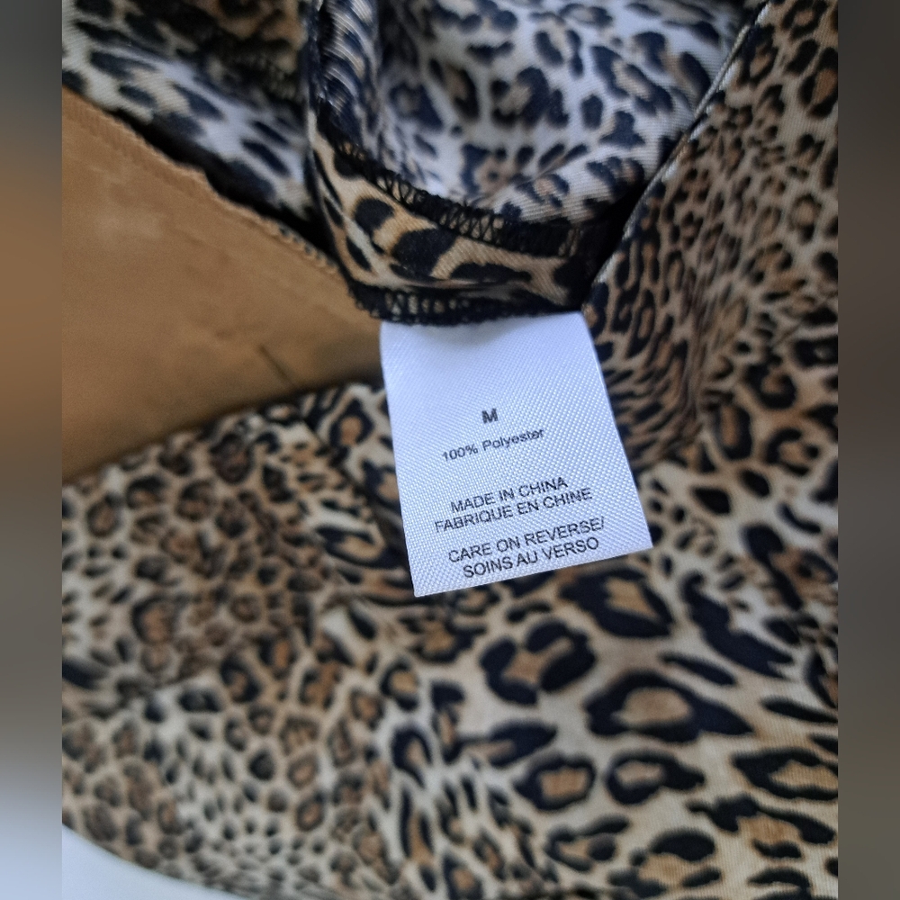 NWT Ronny Kobo Women's Micah Pants Leopard Medium Wide Leg Medium 29"W - Picture 13 of 13